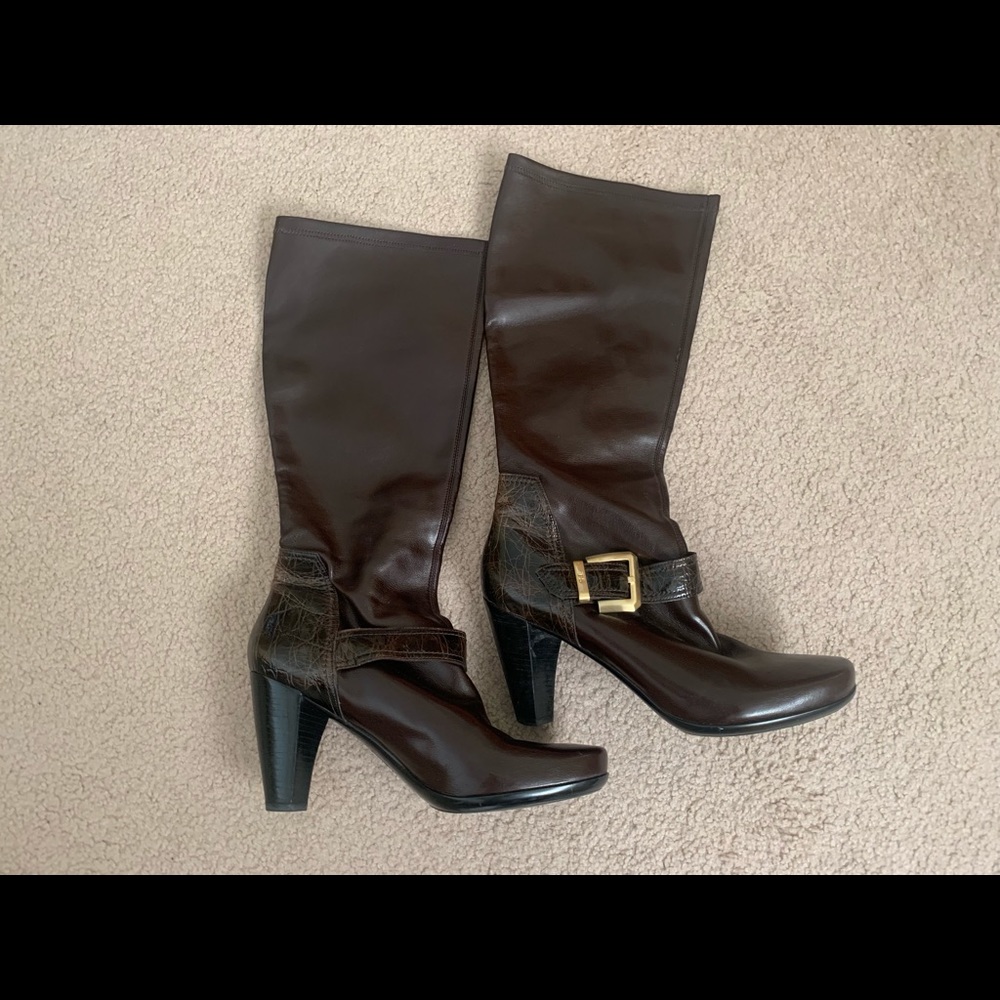 Tall Franco Sarto Brown Boots Size 10.5M Like New